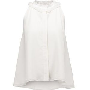 Alexis Blanche Lace-trimmed silk crepe de chine